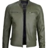 mens cafe racer green jacket