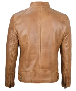 mens camel biker jacket