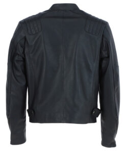 Men's Leather Vegetable Tanned Side Zip Biker Jacket