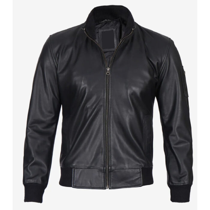 Men's Premium Black Cowhide Leather Jacket