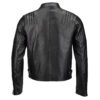 Men's Vegetable Tanned Ribbed Leather Jacket Black