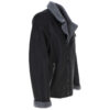 Side Zip Sheepskin Pilot Black Jacket