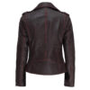 Women Brown Asymmetrical Leather Motorcycle Jacket