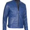 cafe racer jacket blue