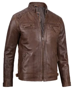 chocolate brown leather jacket