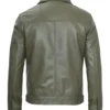 mens green harrington leather jacket