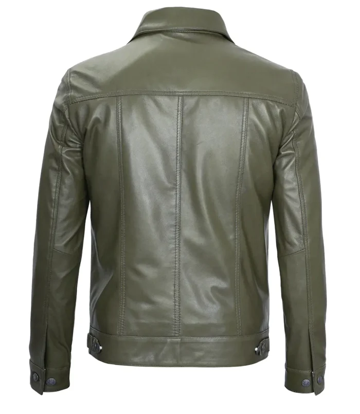 mens green trucker jacket