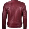 mens maroon jacket cafe racer