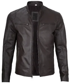 mens dark brown clinton jacket