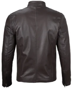 clinton mens dark brown cafe racer