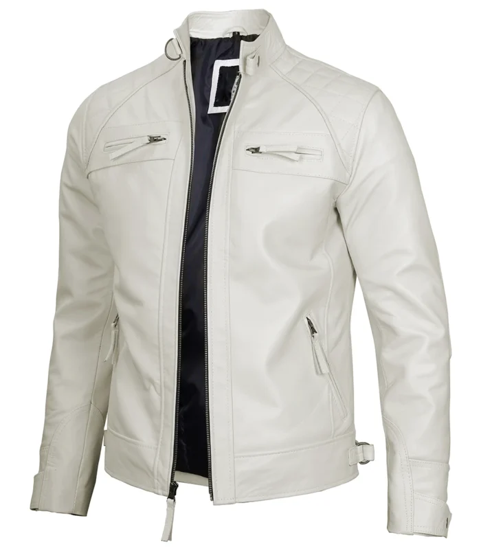 White_Leather_Cafe_Racer_Men's_Jacket