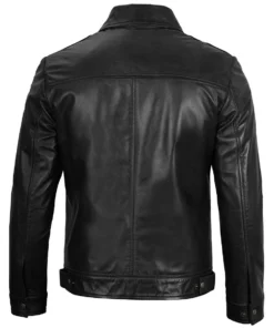 Men's Harrington Black Leather Jacket