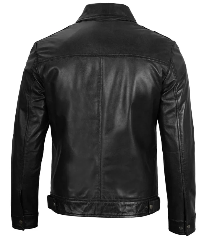 Men's Harrington Black Leather Jacket