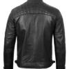 Real Leather Classic Men's Black Cafe Racer Biker Jacket